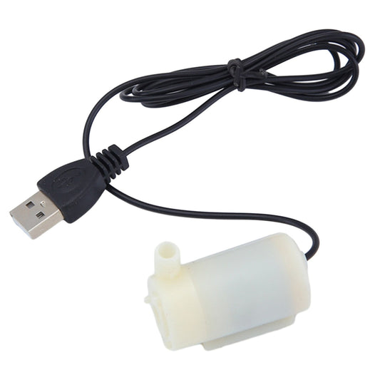 Small Water Pump Silent Submersible USB 5V 1m Cable Garden Outdoor Fountain Tool Black Smile Home White