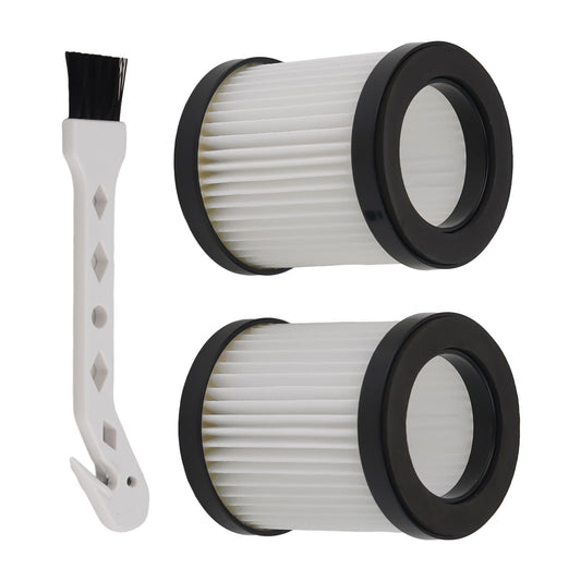 Xl-618A Cordless Vacuum Cleaner Replacement Filter Kit - 4 In 1 Handheld Vacuum Parts With 10Kpa Suction Power - 2 Filters & Cleaning Brush - White & Black