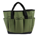 Garden Tool Bag With 9 Pockets Sturdy Oxford Cloth Gardening Tote Organizer For Home Yard Lawn 34W X 17D X 30H Cm Army Green Black Gray Green