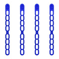4 Pcs Silicone Latch Strap Tie for Slow Cooker Lid Lunch Box Bundling Organizing Black Blue