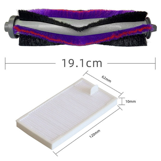 Main Roller Side Brush Filter Kit For M9 For Eureka E20 Plus For VCR S10 Plus Vacuum Replacement Accessories Long-lasting Tools A