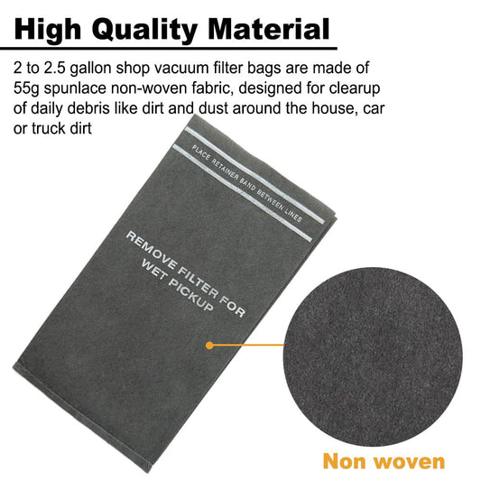 8-Pack Vacuum Cleaner Replacement Accessories For Craftsman 9-38737 Dust Filter Bags For 2-2.5 Gallon For Shop Vacs Vacuum Clean
