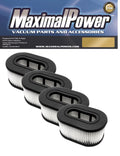 MaximalPower Replacement Filter Compatible for Hoover Foldaway, Widepath, Turbopower & Runabout Vacuum Cleaner 4 Pack.