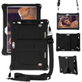 10,10.1 inch Silicone Tablet Case with Stylus Pen & Shoulder Strap, Universal Shockproof Silicone Cover Case,Soft Portable Protective Cover for Android Tablet PC Black