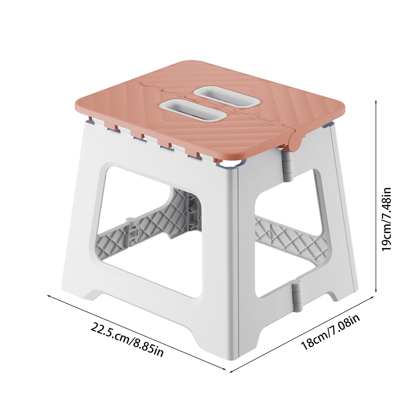 Non-Slip Folding Step Stools - 9x7in Shower Stool for Shaving Legs, Stool Foldable, Foot Stool, Holds Up to 300 lbs - Lightweight Plastic Foldable Step Stool, Low Stool Outdoor Camping Home Pink