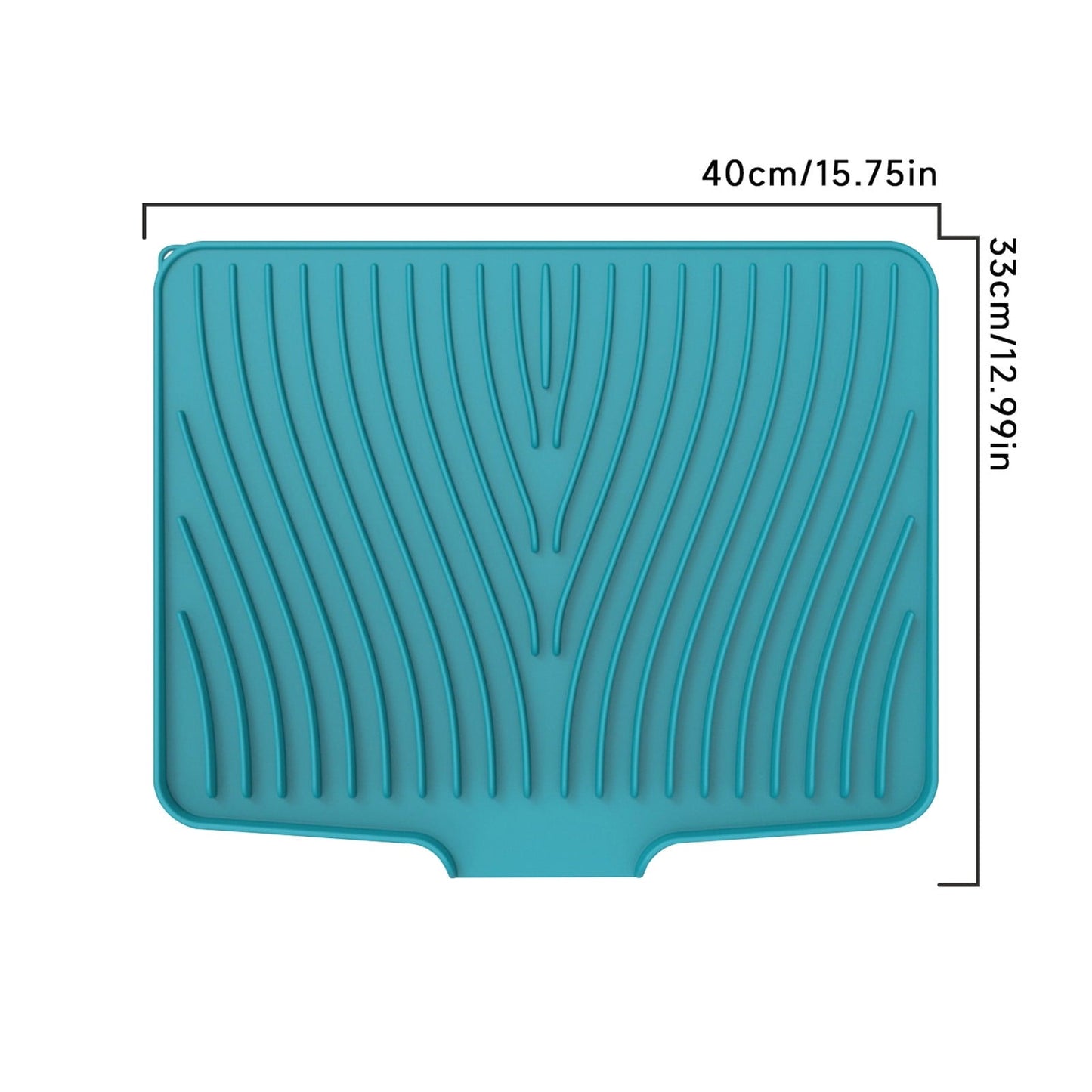 40x33 Inch Extra Large Kitchen Countertop Draining Silicone Tray - No Punching, Waterproof Drying Pad for Dishes,Water Diverting, Anti-Accumulating, Multifunctional Counter Protector for Kitchen Use green