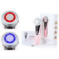 Face Massager Electric Face Lifting 4 in 1 Facial Massager Anti Aging Skin Tightening Firming Skin Care Tools,USB Rechargeable Red Blue Light Thermal Massage Beauty Device 400mah 3.7V/0.6A