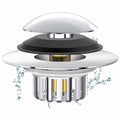 Universal Bath Drain Stopper and Cover, Bathtub Drain Stopper, Replaces Lift and Turn, Tip-Toe and Trip Lever drains for Tub, EZ Installation and Clearing, 1.4x2.0 1.4" x 2.0" Silver