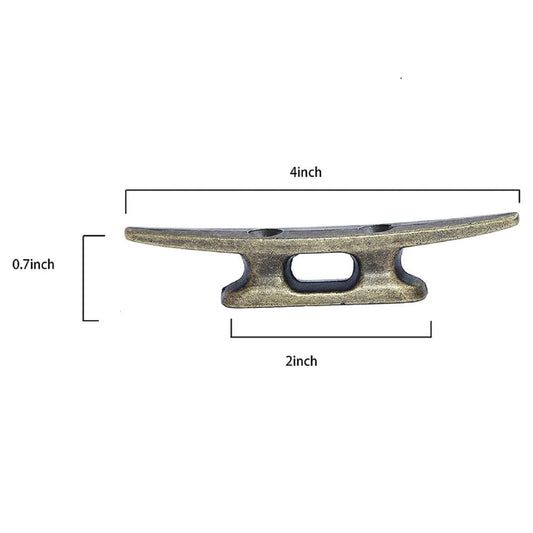 Boat Dock Cleats Rope Cleat Marine Cleats Iron Boat Cleats with Hardware ldeal for Deck,Nautical Decor,Cleats for Boat Dock,Boat Tie Down Cleats 4 PCS, 2x4x0.7 2" x 4" x 0.7" Bronze