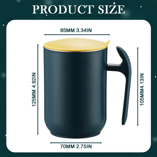 Spill-Proof Cup for Elderly, Stainless Steel Convalescent No-Spill Feeding Cup with Handle for Seniors & Adults & Maternity, Drinking Cup for Safe Hydration (Blue) 2.75x4.92 2.75" x 4.92" Green