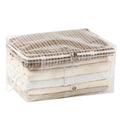 Transparent Zipper Clothing Storage Bag - Heavy-Duty Organizer for Blankets, Linen, Bed Sheets, Clothes & Pillows | Space-Saving Compression Bag Storage for Closet(11.81"DX9.05"WX5.9"H) 11.81"DX9.05"WX5.9"H