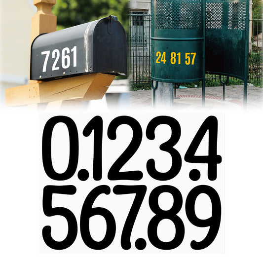 4 Inch Multicolor Vinyl Number Stickers - Self-Adhesive Decals for Mailbox, Car & Home,Large Digit Labels,Weatherproof Number Signs Number Labels For Car Home Multicolor(Blue) BK1
