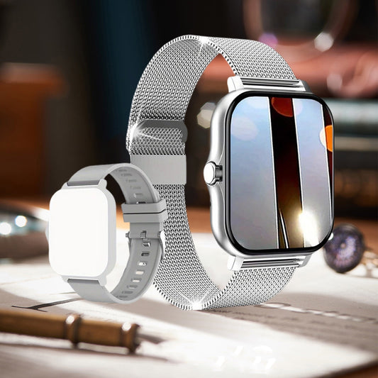 Smart Watch for Android and iPhone,Full Touch Screen with Call Function, Fitness Tracker for Music and Sleep Monitoring, IP67 Waterproof Smartwatch Compatible Unisex Design C