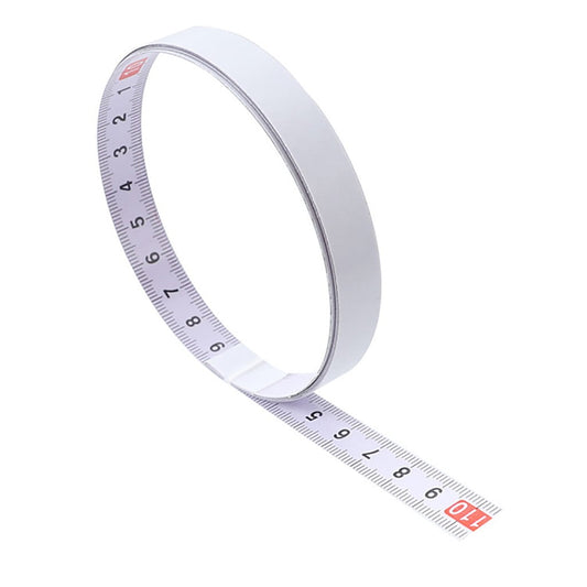 1 Pack 1/2/3/5 M Self-Adhesive Measuring Tape, Peel and Stick Tape Measure, Imperial and Metric Scales, Left-Right Reading Ruler Tape for Workbench, Table Saw, Drafting Table, White(1M) 2M