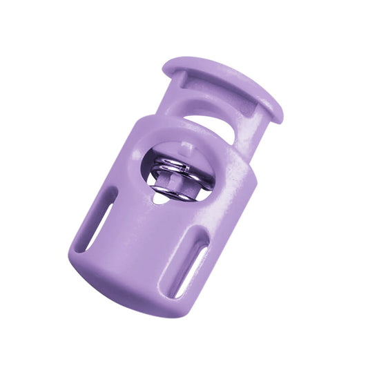 10 PCS Plastic Spring Cord Locks for Drawstring, Paracord Toggle Stopper Clasp Elastic Shoeslace Lock Sweatpants Hoodie String Clips Bungee Swim Goggles Gloves String Lock Replacement(Purple) Black(50PC)