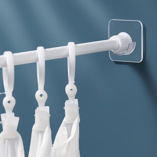 Adhesive Shower Rod Holders, No Drilling Shower Curtain Rod Holders For Wall,Shower Curtain Wall Mount,Stick On Shower Bar Holder,Clear 2 Pc,No Drilling,Shower Rod Not Incl(Clear) Clear
