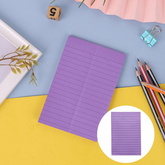 1 Pack Lined Sticky Notes 4X6 in Post, 8 Pastel Colors Large Ruled Post Sticky Colorful Super Sticking Power Memo Pads Strong Adhesive, Sticky Notes with Lines Office, Home, 50 Sheets/pad(B) B
