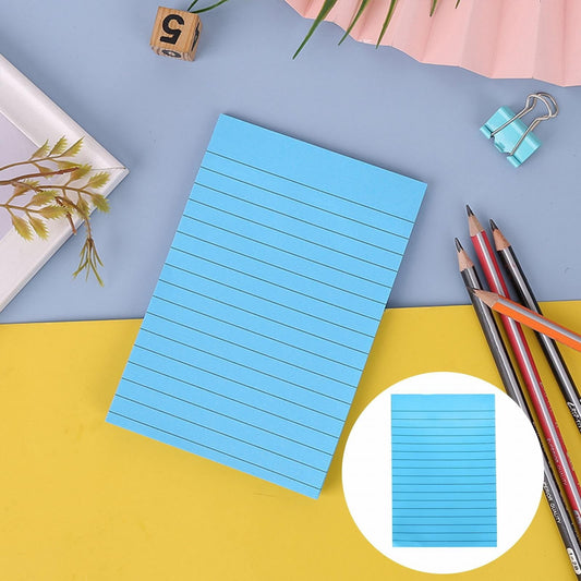 1 Pack Lined Sticky Notes 4X6 in Post, 8 Pastel Colors Large Ruled Post Sticky Colorful Super Sticking Power Memo Pads Strong Adhesive, Sticky Notes with Lines Office, Home, 50 Sheets/pad(B) F