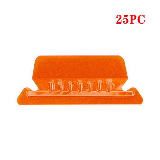 25Pieces 3 Inch Hanging File Folder Tabs and Inserts Large Clear Plastic Hanging Folder Tabs for Quick Identification,For Filing Cabinet Folders Labels Back to Supplies, 6 Colors (Yellow) Orange