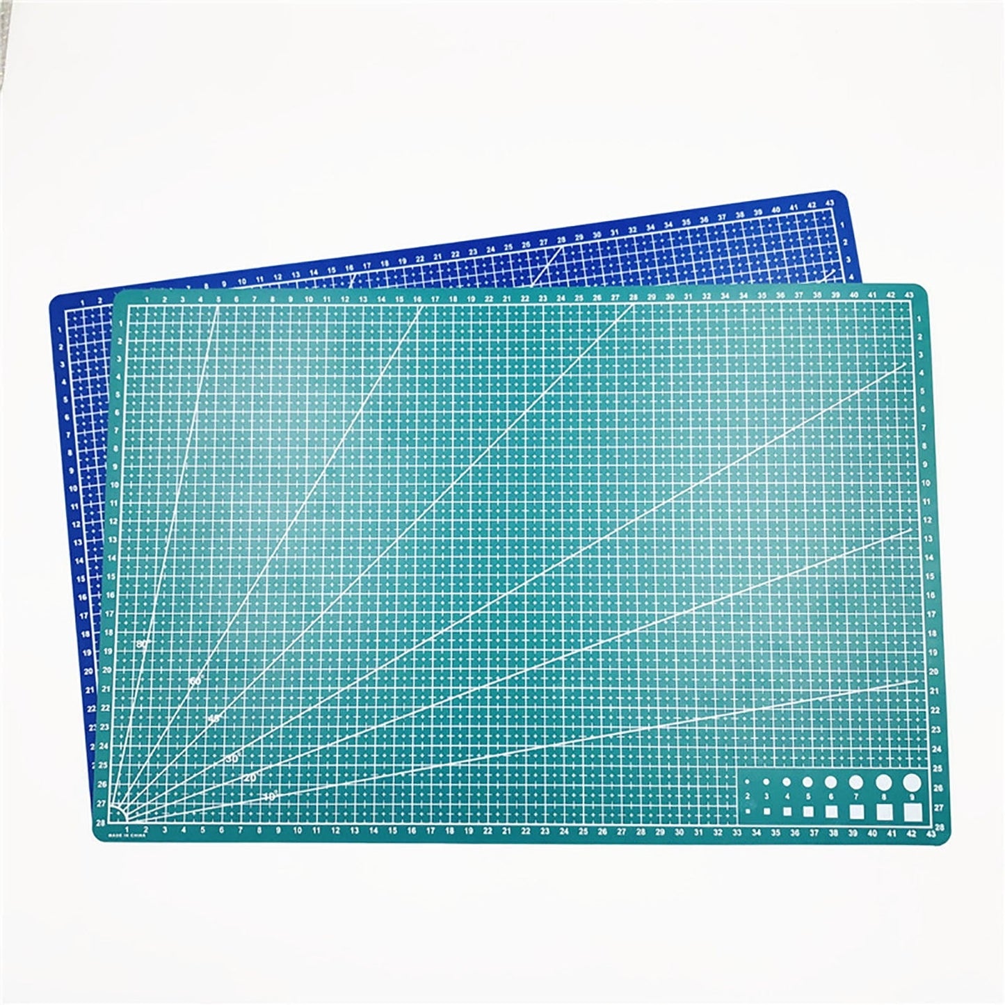 1 Pcs Self Healing Sewing Mat,21x14.5CM Rotary Cutting Mat Double Sided Craft Cutting Board for Sewing Crafts Hobby Fabric Precision Scrapbooking Project,Art Project,2 Colors(Blue) Green