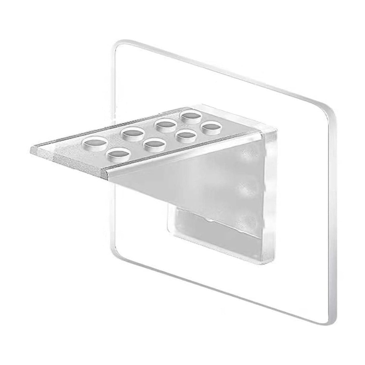 Adhesive Shelf Bracket, Double Row Thickened and Reinforced Design, Heavy Duty Punch Free Shelf Support Pegs for Shelves Kitchen Cabinet Book Closet (Clear/1 Pack) 5.91x2.76 2.76" x 2.76" Clear