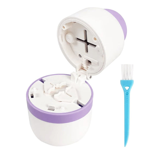 3-in-1 Pill Crusher and Pill Cutter with Storage Compartment for Tablets, Pill Grinder Fine Powder, Pill Cutter Splitter for Small or Large Pills, 1.57x2.36 2.0" x 3.2" Purple