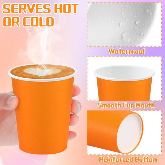 10 Pack Rainbow Paper Cups, 9oz Colored Party Cups Rainbow Paper Cups Bulk, Disposable Drinking Cups for Birthday Holiday Party Supplies Back To School Decorations, 15 Colors(White,3x3x3.3") Green1