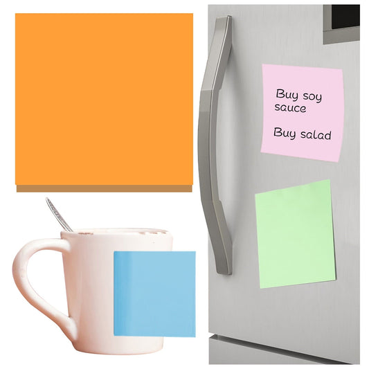 1 Pack Premium Multi-Use Sticky Notes 3x3 in Post Bright Stickies Colorful Super Sticking Power Memo Pads, Strong Adhesive, 100 Sheets/pad, Super Sticking Power Memo Pads(light blue,3x3") Fluorescent Orange