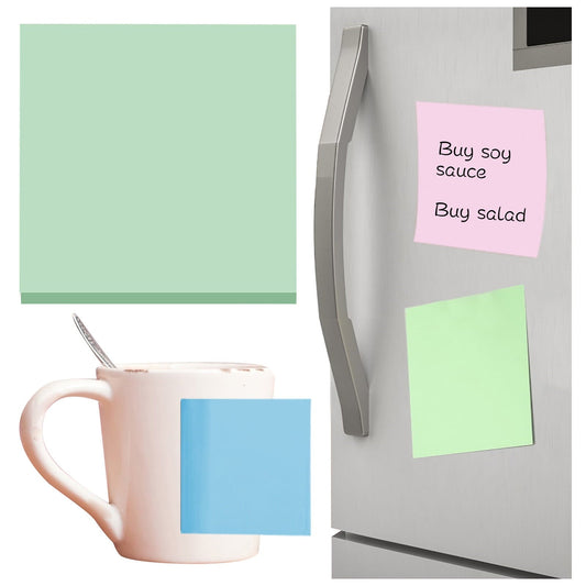 1 Pack Premium Multi-Use Sticky Notes 3x3 in Post Bright Stickies Colorful Super Sticking Power Memo Pads, Strong Adhesive, 100 Sheets/pad, Super Sticking Power Memo Pads(light blue,3x3") light green