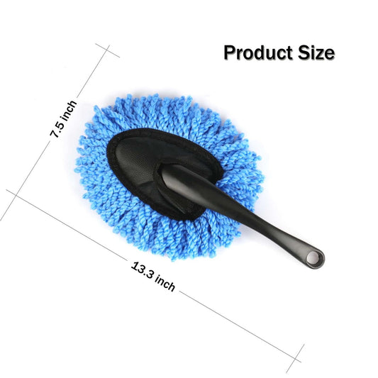 Car Dash Duster Brush, Super Soft Microfiber Multi-Functional Car Cleaning Brush, Scratch Free Dash Dusting Tool with a Anti-Skid Handle for Vehicle Home Kitchen Cleaning, 1 Pcs, 13.3x7.5 13.3" x 7.5" Blue