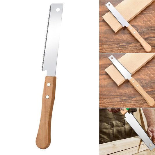 Japanese Pull Saw,Small Hand Saw, Japanese Double Pull Saw with Wooden Handle,Steel Blades and Wood Handles, Handsaw Cutting Edges, Flush Cutting Trim Tool for Carpentry(Silver2) Silver2