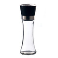 1 Pcs Salt And Pepper Grinder,Stainless Steel Sea Salt And Pepper Grinder,Glass Salt And Pepper Shakers,Refillable Sea Salt Shakers,Salt Grinder Refillable,Easy Clean Glass Grinders Black