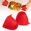 Mini Oven Gloves, Oven Heat Pot Holder, Cute Kitchen Mittens, Silicone Heat Resistant Cooking Pinch Mitts Potholder for Kitchen Cooking & Baking, 1 Pair, 4.4x3.2 4.4" x 3.2" Yellow