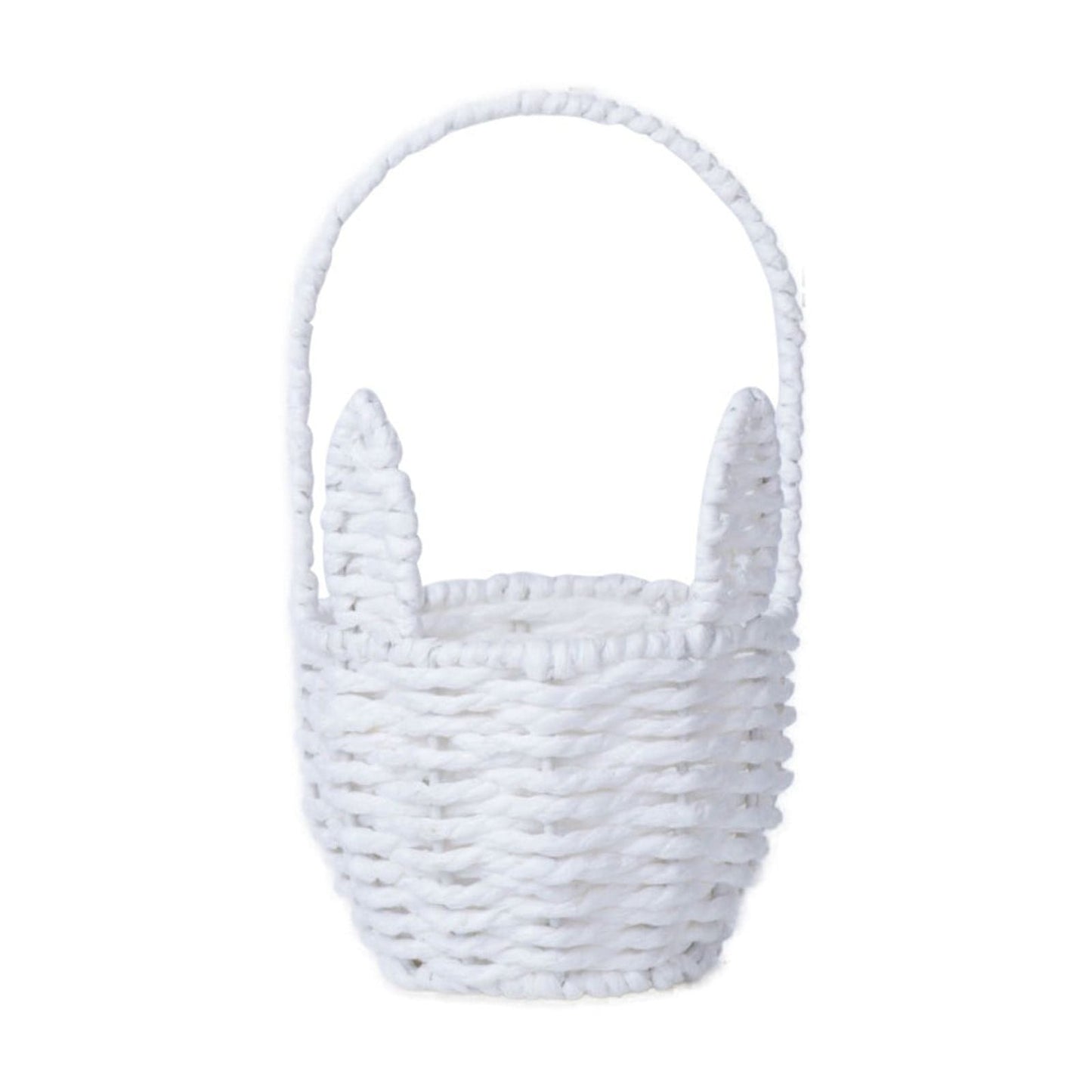 Woven Breads Baskets, Oval Small Fruit Baskets, Stackable Plastic Wicker Baskets for Serving Vegetables, Kitchen, Restaurant, Outdoor, Imitation Rattan, 1 Pcs, 7.48x5.11x2.75 4.88" x 8.19" White