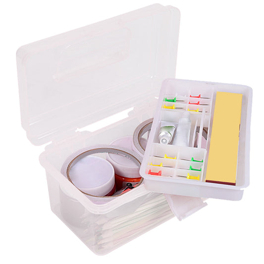 Transparent Storage Box, Clear Storage Latch Box Plastic Container Plastic Carrying Case with Handle and Latches for Home Desktop, 1 Pcs, 7.68x4.13x4.33 7.08" x 3.54" x 4.13" Pink