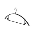 Premium Velvet Hangers, Heavyduty- Non Slip No Shoulder Bump Suit Hanger - Chrome Hooks,Space Saving Round Clothes Hanger for Coat,Sweater,Jackets,Pants,Household Silicone Clothes Hanger ( 10 Pack) Black