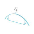 Premium Velvet Hangers, Heavyduty- Non Slip No Shoulder Bump Suit Hanger - Chrome Hooks,Space Saving Round Clothes Hanger for Coat,Sweater,Jackets,Pants,Household Silicone Clothes Hanger ( 10 Pack) Blue