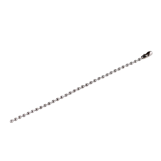 Dog Tag Chain Ball Chain Necklace Bulk, Military Blank Dog Tag Necklace for Men, Beaded Necklace Chains for Jewelry Making DIY Crafts,Silver Nickel Plated Metal 2.4mm Ball Bead Chain(100-Pack ) C