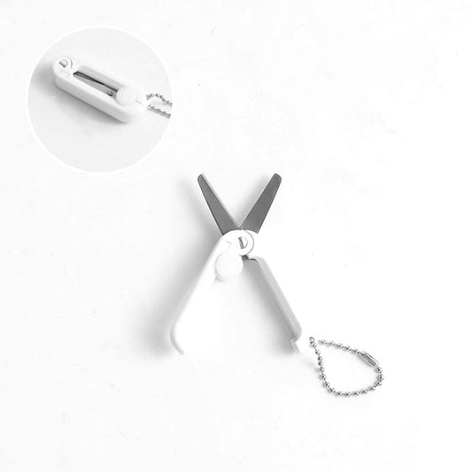 1 Pcs Mini Folding Scissors With Key Chain,1.85 Inch Keychain Scissors,Small Foldable Scissors,Portable Pocket Travel Scissors,Retractable Shears For Cutting, Scrapbooking, Crafting,(A,1.85x0.71 in) B