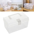 Plastic Storage Bins With Lid and Handle, Plastic Latch Storage Box, Stackable Storage Container, Small Plastic Storage Basket, Cute Organizer Box for Home, Office, 1 Pcs, 7.68x4.13x4.33 9.06" x 4.53" x 3.74" Clear