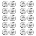 Snap Buttons for Clothes, Heavy Duty Metal Snaps for Fabric, 15mm Metal Sewing Snaps, Press Studs for Sewing Clothes Jeans Handbag DIY Craft Projects (Silver/10 Sets) 0.59 Inches 0.59" Silver