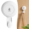 Powerful Suction Cup Shower Hooks for Towel, Loofah, 360° Rotatable Damage-free Hanging Versatile Wall Hooks for Inside Bathroom, Decoration, Removable Suction Holders, 1 Pcs, 4.37x2.67x1.81 4.37" x 2.67" x 1.81" White3