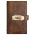 Money Saving Book - Cash Saving Journal with Combination Lock, 100-Page Vintage Budget Planner, Protect Privacy, Organize Finances for Beginners, Men, Women, Plan Savings and Track Progress, 1 Pcs 7.01" x 4.33" Brown