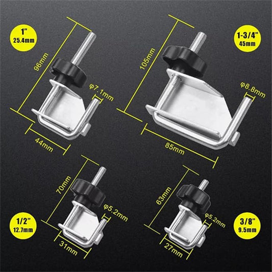 4PCS Fluid Line Hose Pinch Off Pliers Set,Fluid Line Hose Off Pinch Set Tool Hose Clamp Pliers Set 1-3/4" 1" 1/2" 3/8" for Fuel Radiator Heater Hose,Heavy-Duty Automotive Fluid Line Clamp Tool
