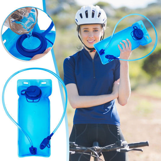 2-Liter Leak-Proof Hydration Bladder for Hiking, Camping, Biking, BPA-Free TPU Water Reservoir with Insulating Sleeve, Large Opening Easy Fill, Clean, Includes Drinking Tube, 35x17.5cm