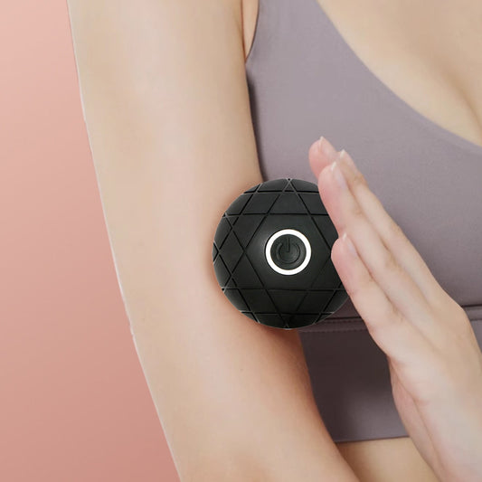 USB Rechargeable Vibration Massage Ball, Portable Fascia Ball with 3 Speed Modes for Muscle Relaxation, Ergonomic Design for Fitness and Yoga Recovery, Compact and Easy to Carry