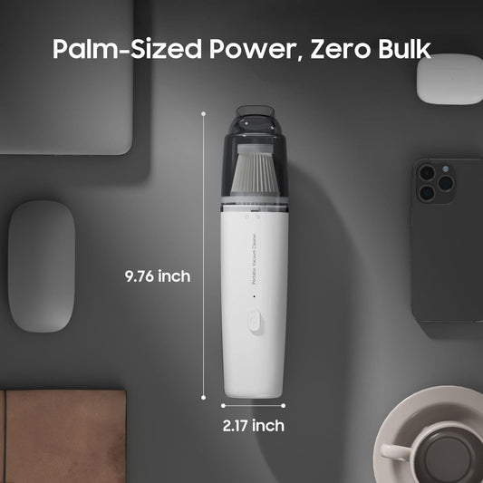 Handheld Vacuum Cleaner - Cordless Vacuum Cleaner - Car Vacuum Cleaner - Portable Vacuum Cleaner - Handheld Vacuum Cleaner - USB Rechargeable - Strong Suction - Washable Filter - Includes 2 Filters - Cordless - Mini Vacuum Cleaner - Bagless - Compact - Wh.