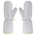 Oven Mitts - BBQ Gloves - Heat Resistant Oven Gloves - Barbecue Accessories - Pot Holders - Kitchen Gloves - Grill Gloves - Cooking Gloves - Baking Utensils - Kitchen Utensils - Non-Slip - Heat Resistant Gloves - Gray - 2 Pieces