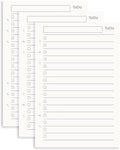 Notebook Refill A5 - Ring Binder Paper 6 Holes - Agenda Refill - Bullet Journal Paper - Refillable Notepad - Writing Paper - Planner Inserts - Office Supplies - School Supplies - To-Do List Check-Off -To Do List - White - 5 Pieces