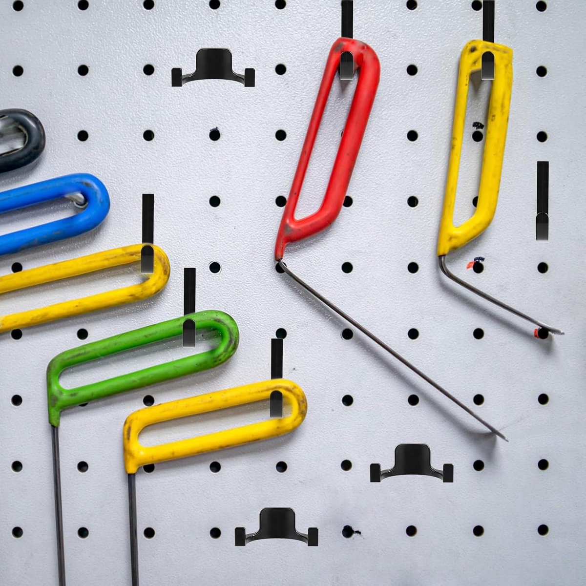 Allecta - Set of 2 Storage Hooks for Sheds | V-Shaped Tool Hooks | Storage Accessories - Black | Suitable for Craftsman Sheds